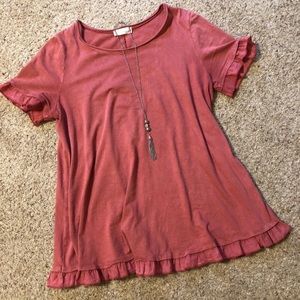 Gorgeous Rustic Coral Flowy Swing Tee